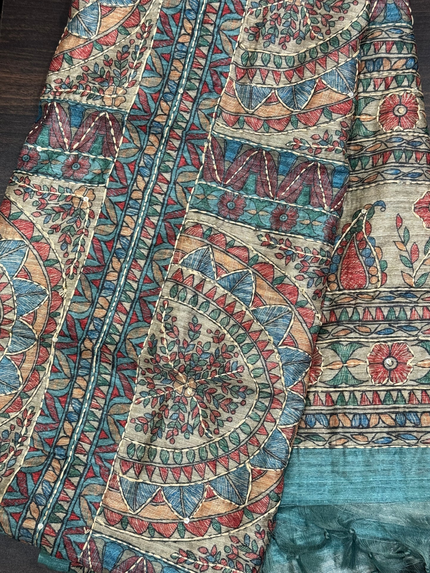 Denim Blue kalamkari Suit
