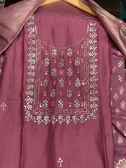 Rose PInk Mirror Work