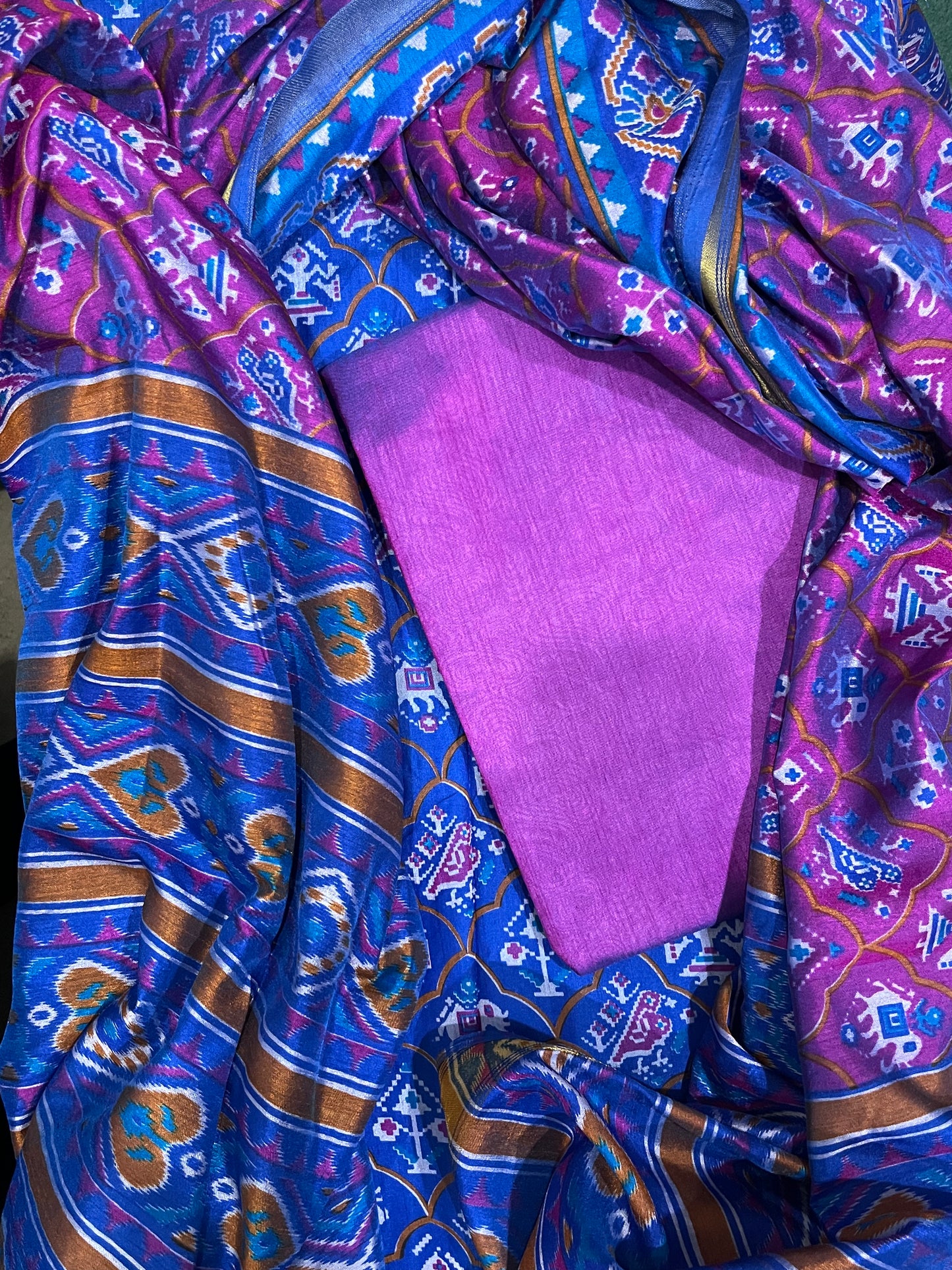 Patola Royal Blue Suits
