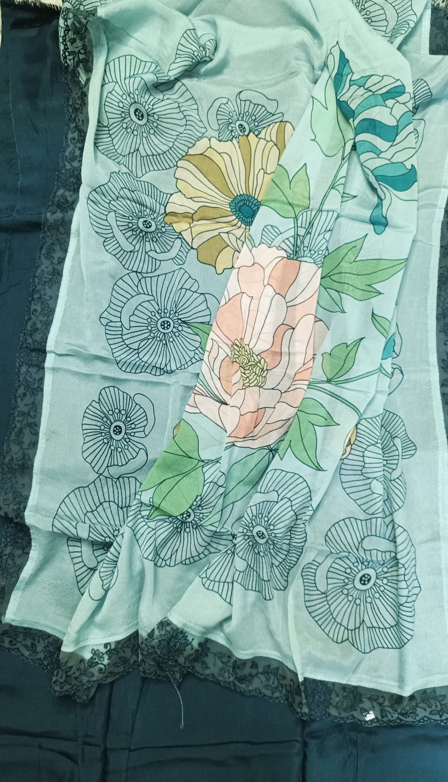 Muslin Blue Navi Pak Suit