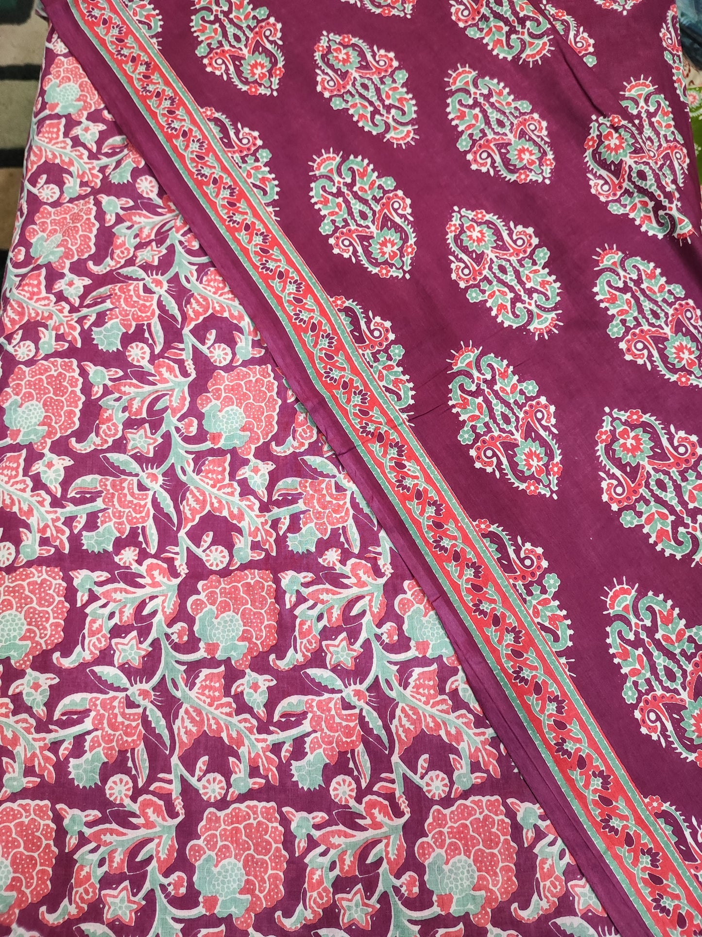 Purple Sanganeri Print