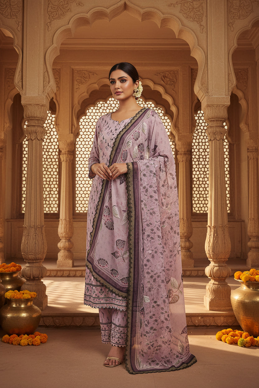 Lavender Leafy Print