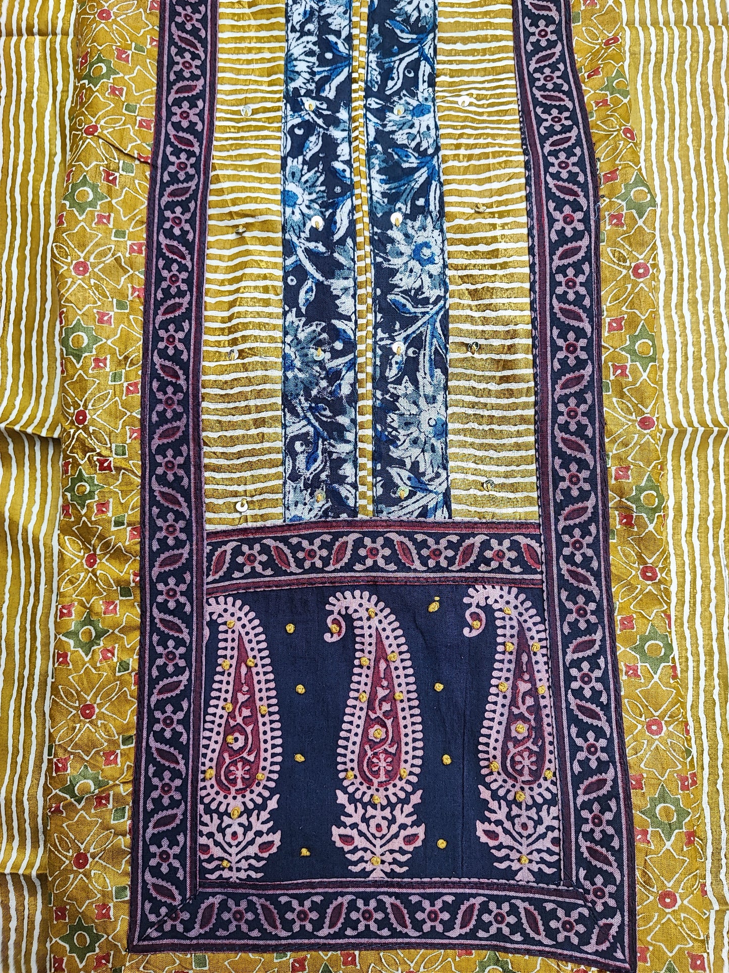 Mustard Printed Suits