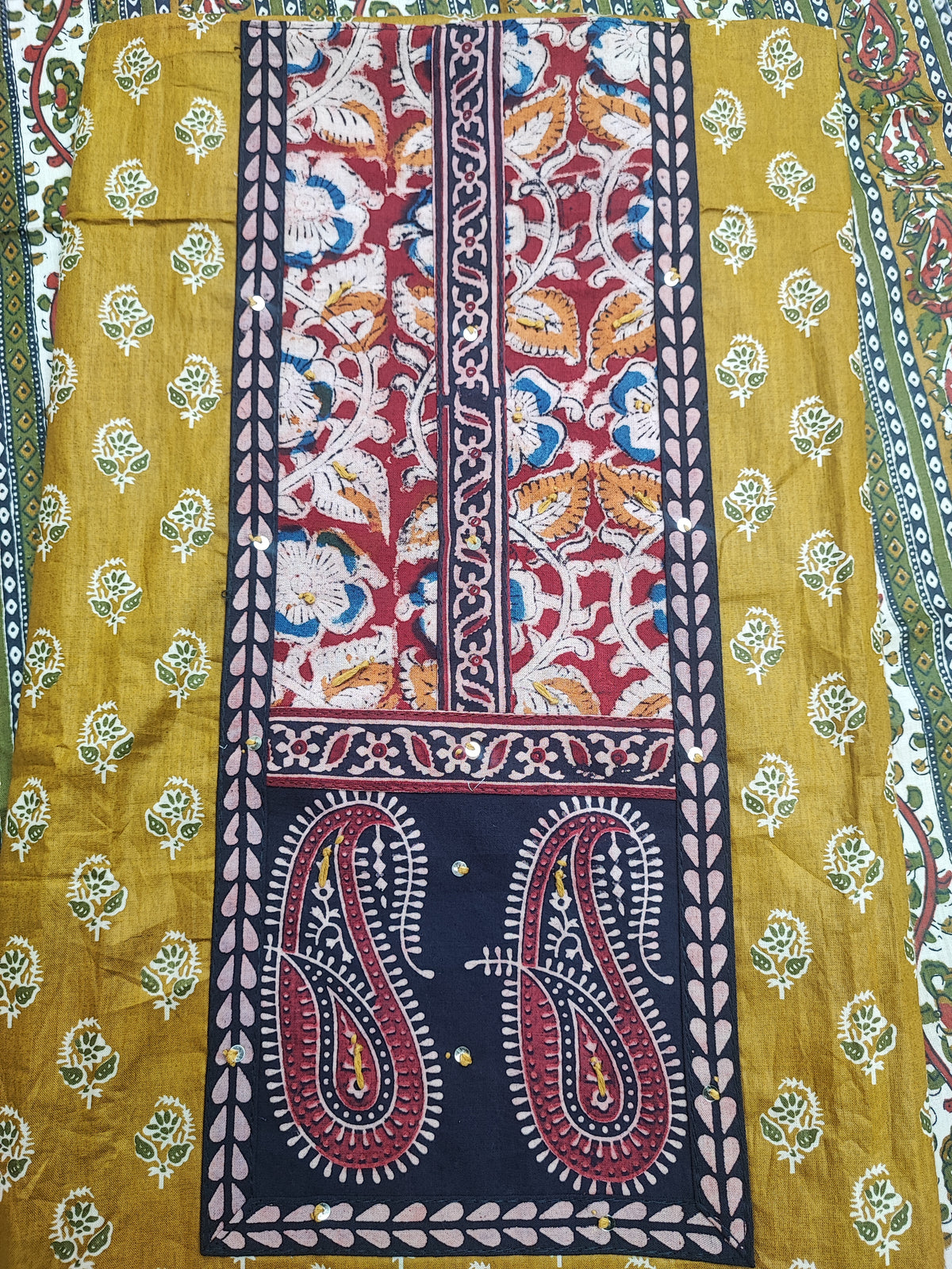 Mustard Printed Suits
