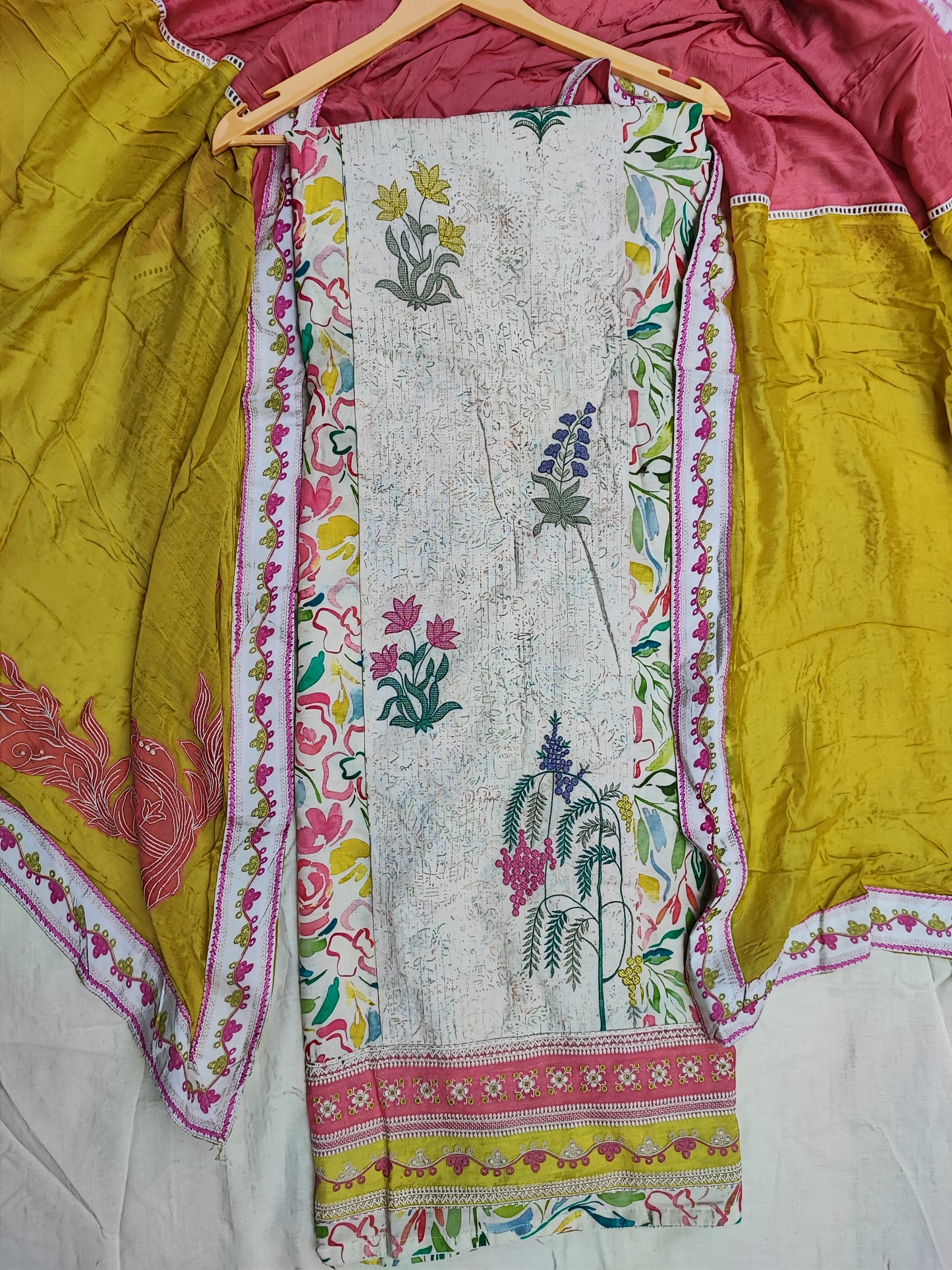 White Pure Cotton Suit