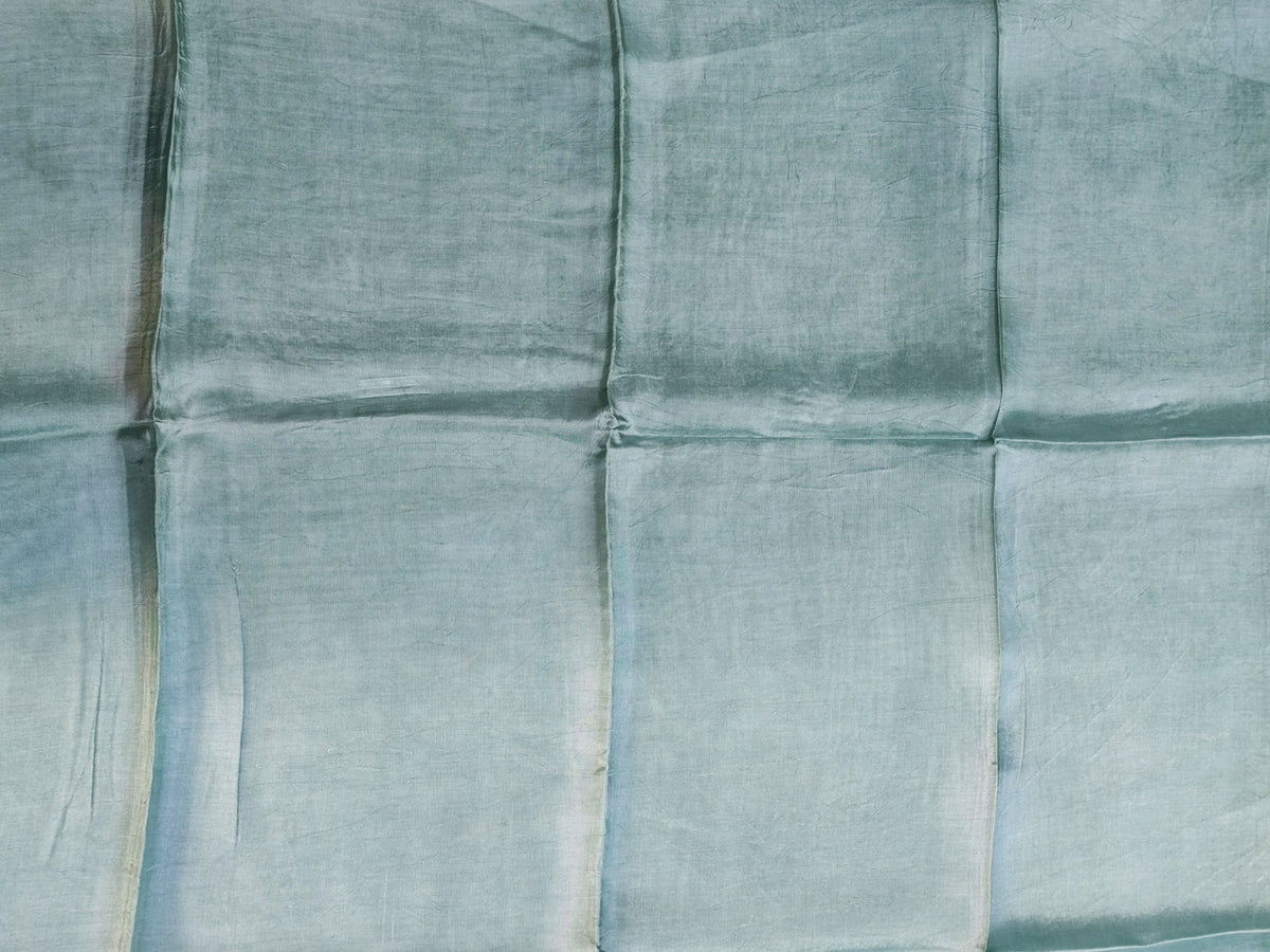 Sea Green Tissue Suit with Thread & Zari Work