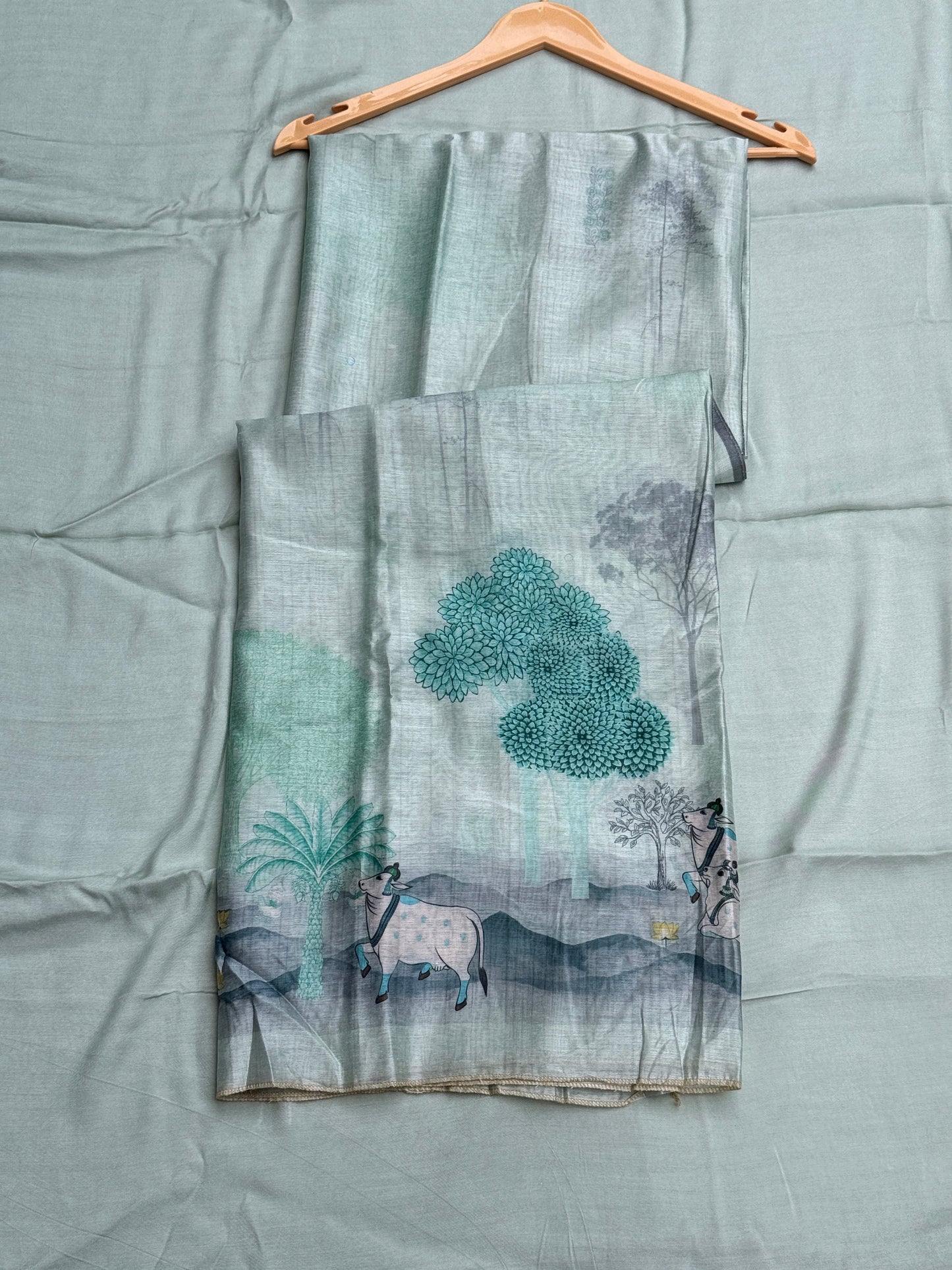 Pichwai Print Green Suit