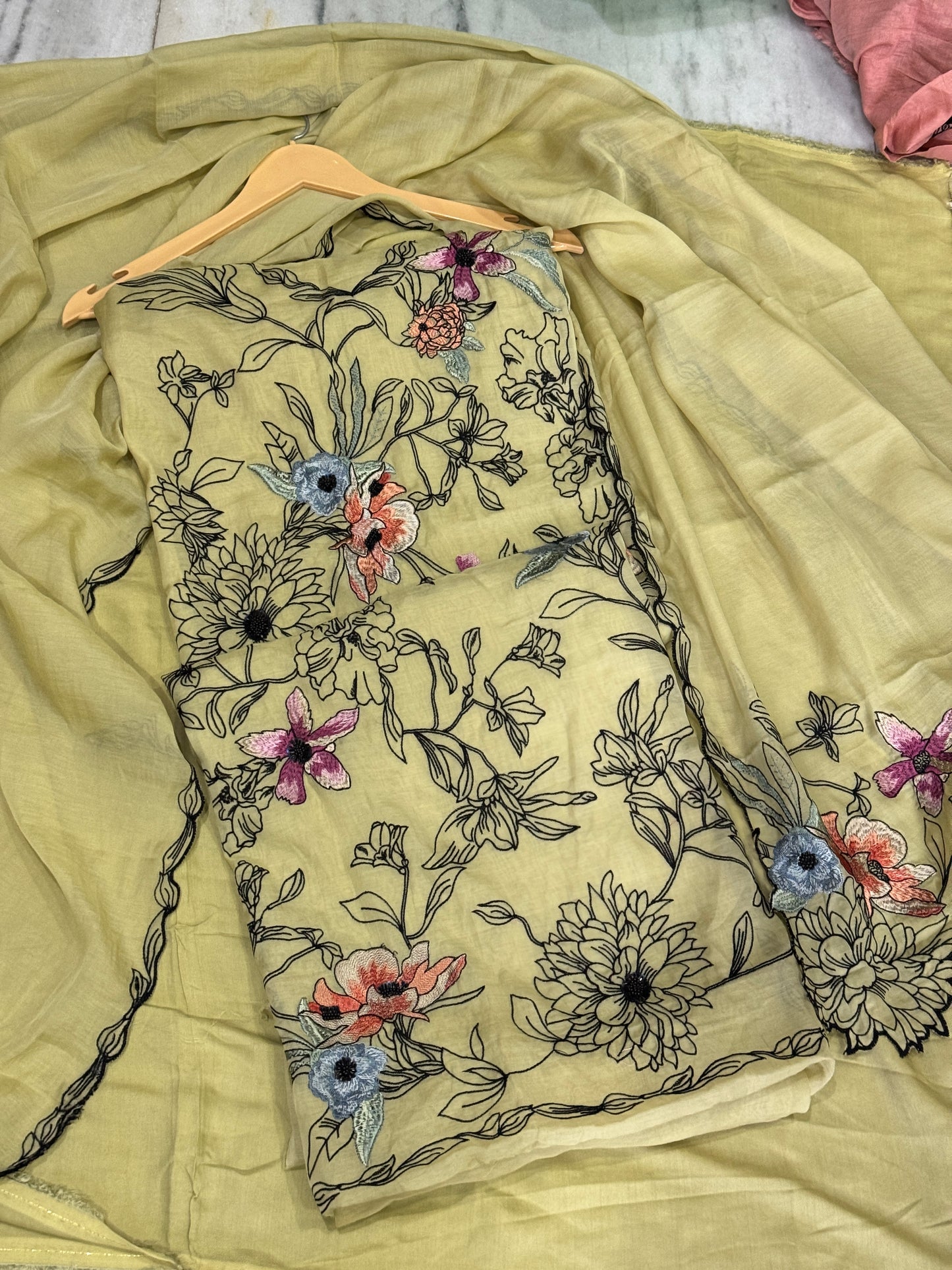 Lemon Yellow Mul cotton