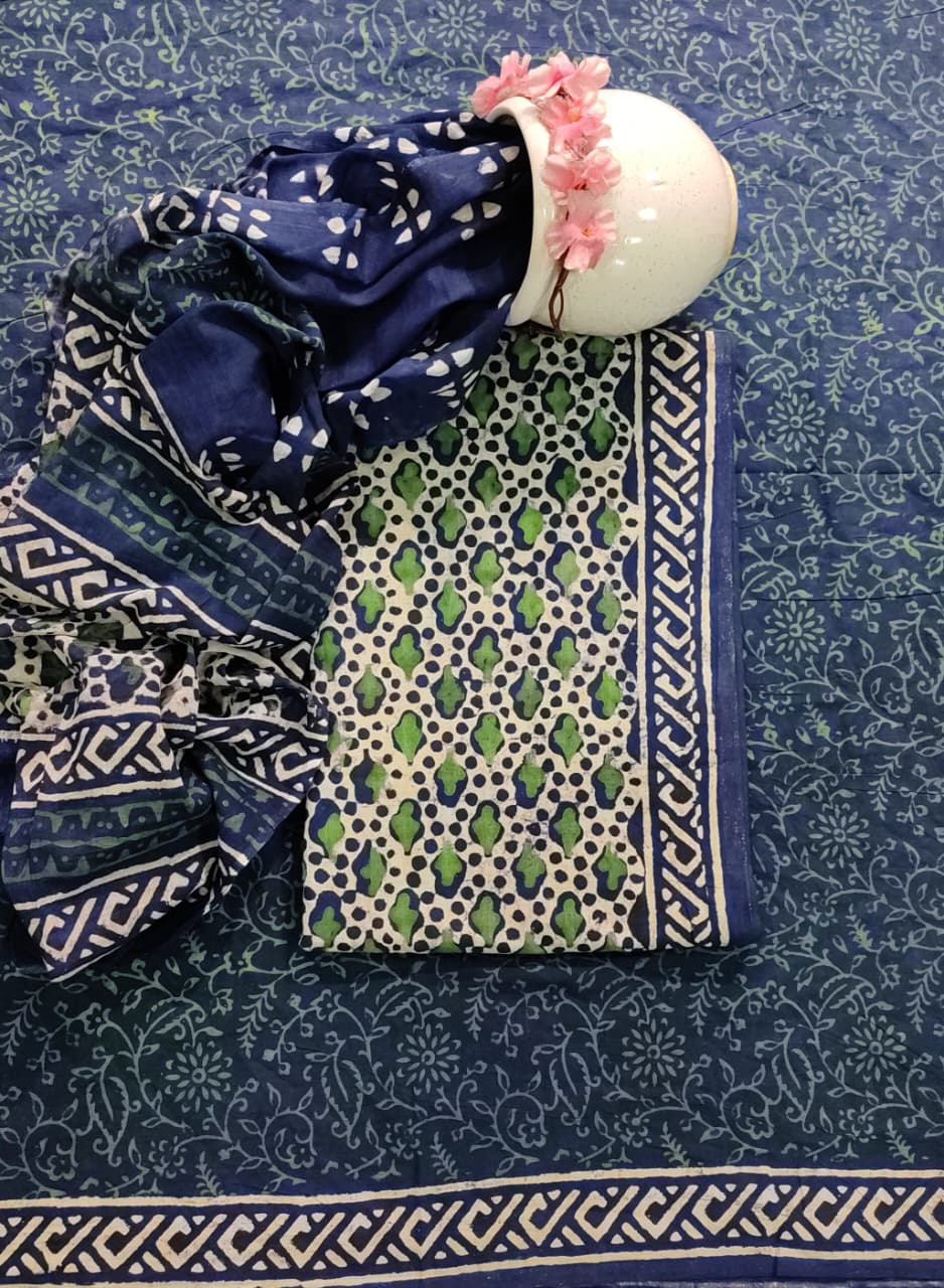 indigo  Cotton Suit