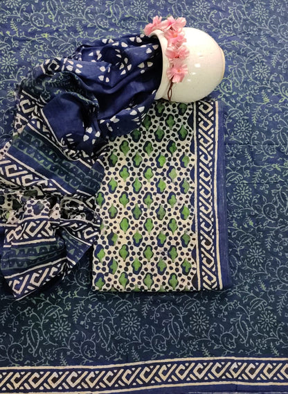 indigo  Cotton Suit