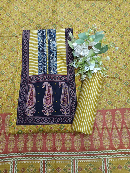 Mustard Printed Suits