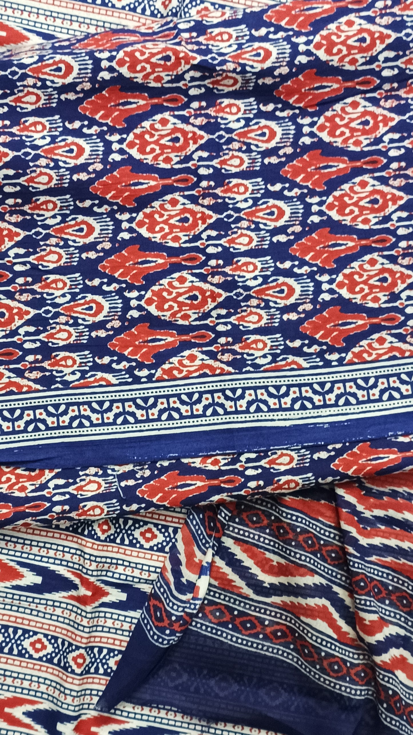 Navi/Red printed Suit