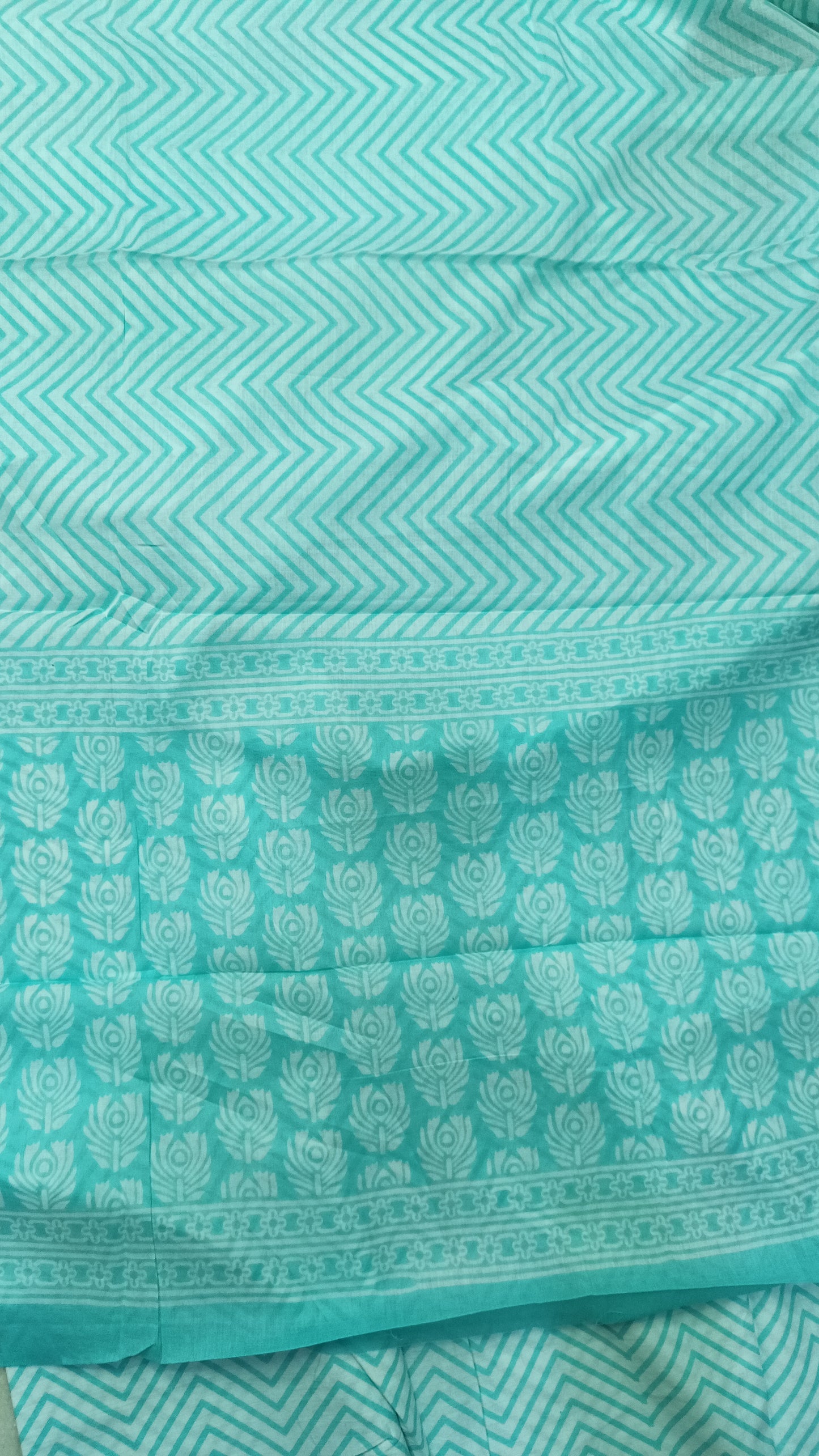 Sky Blue Printed Suit