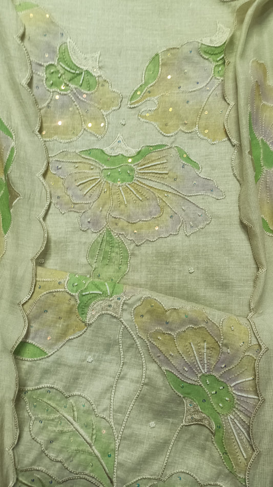 Beige Handpainted Suit