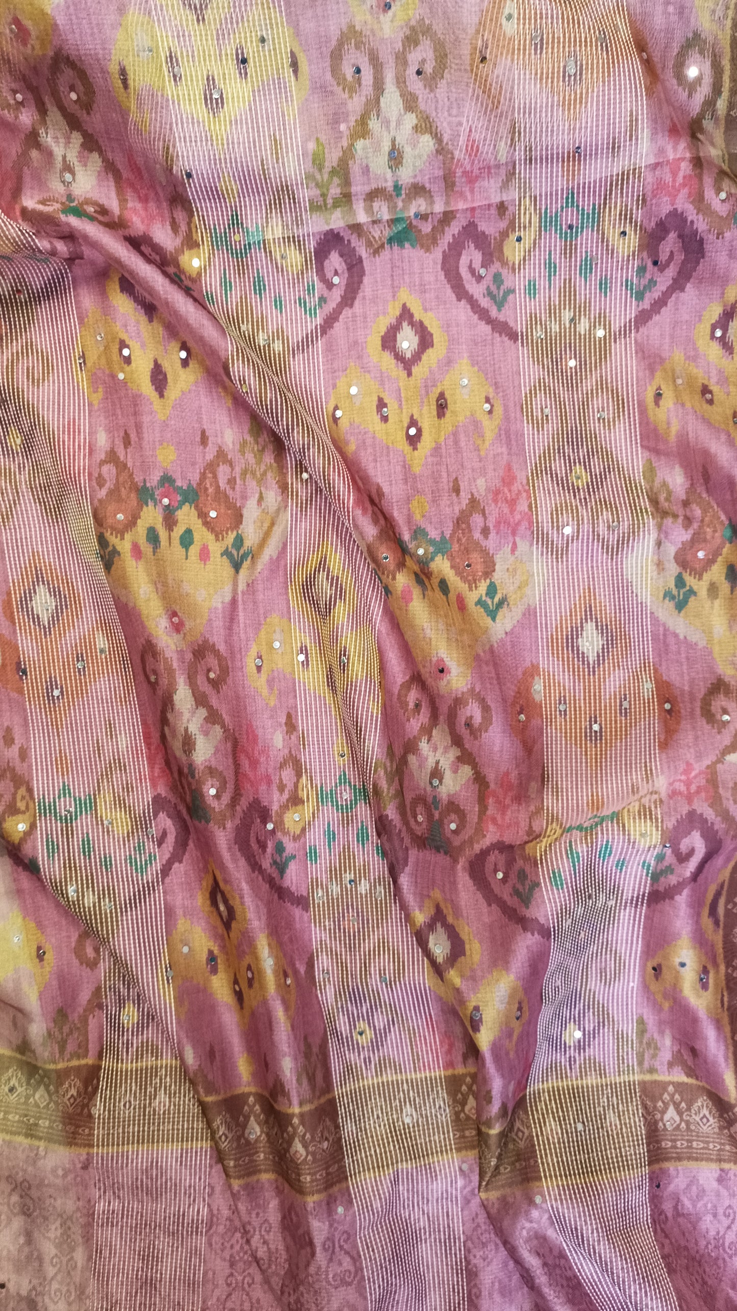 Pink Patola Maheshwari Silk Suit