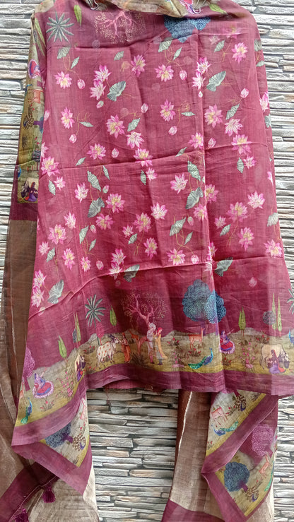 Burgandy Kalamkari