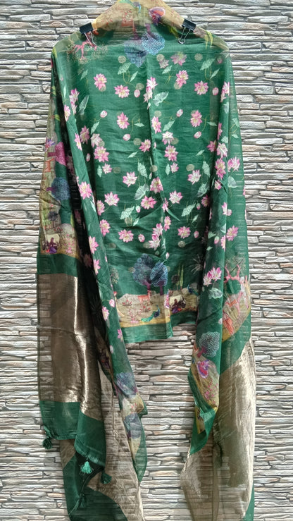 Green Kalamkari Suit