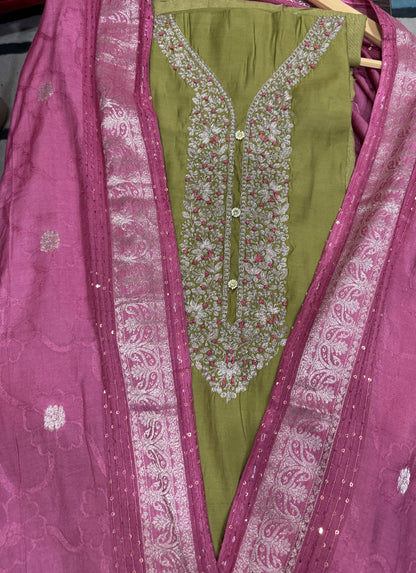 Muslin Green Dori-knot