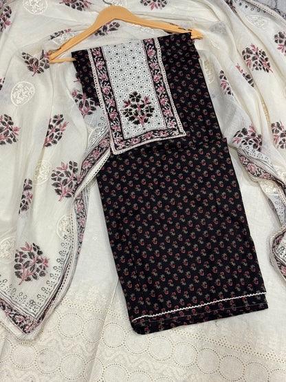 Black Cotton Suit