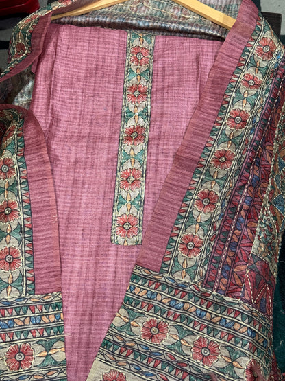 Rose pink kalamkari print