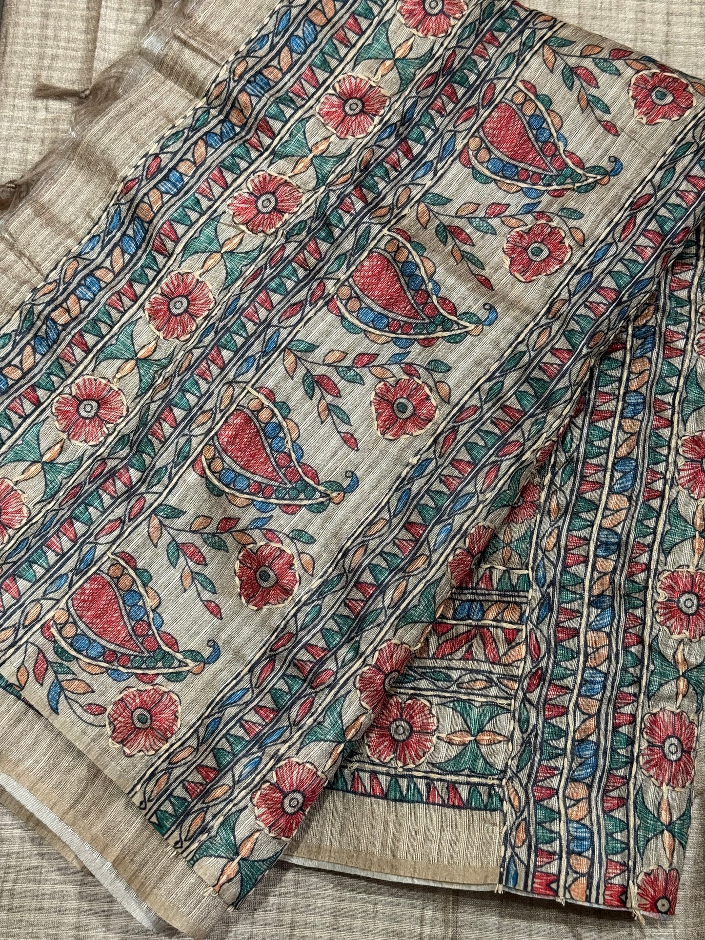 Ivory kalamkari Suit