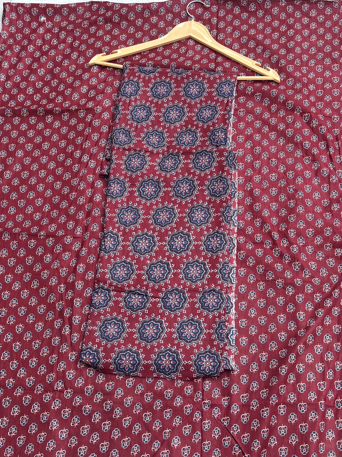 Maroon Ajrakh Suit