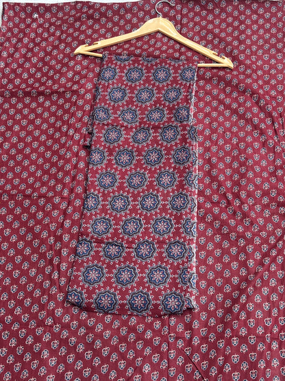 Maroon Ajrakh Suit