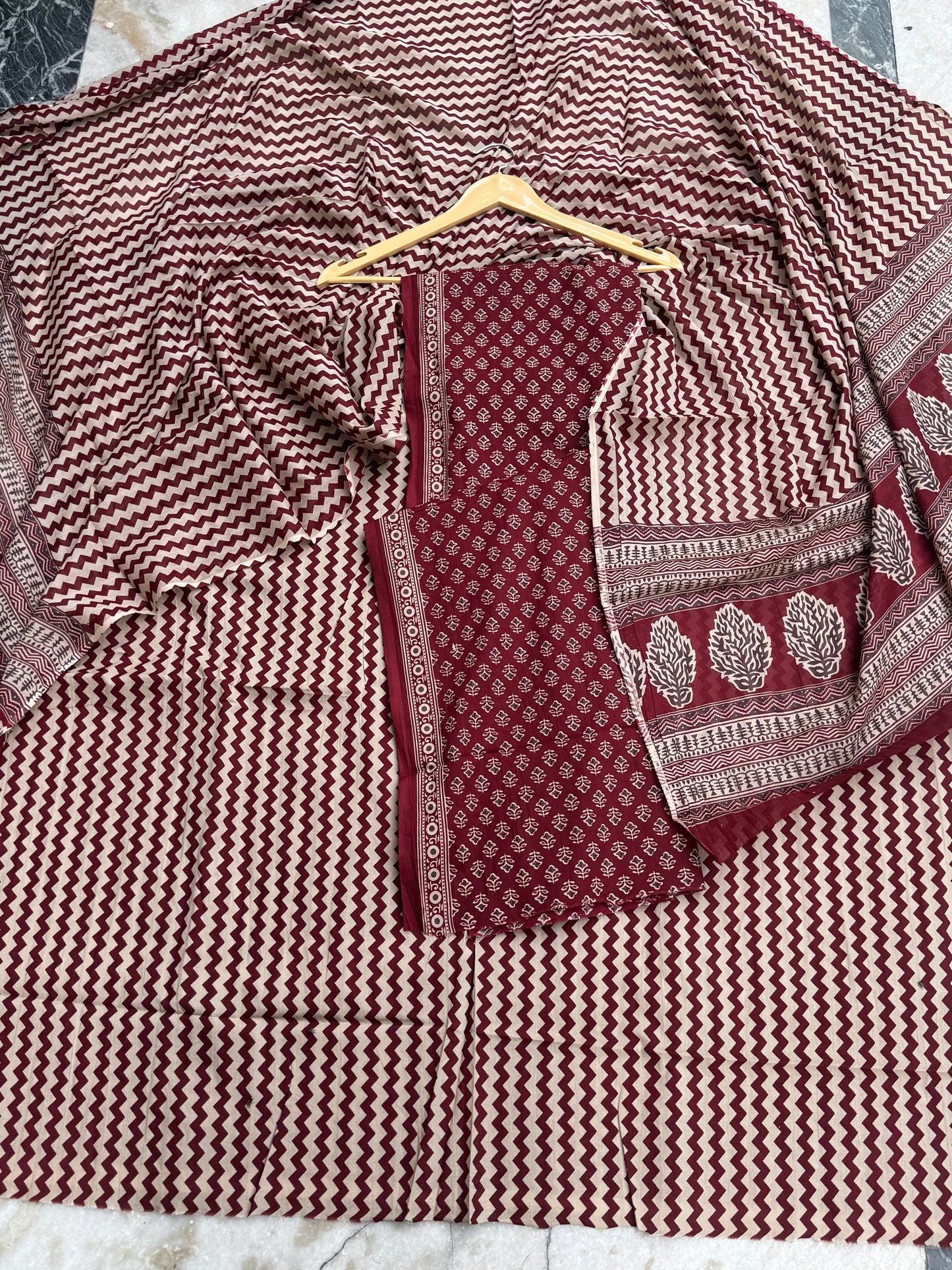 Maroon Strip Suit