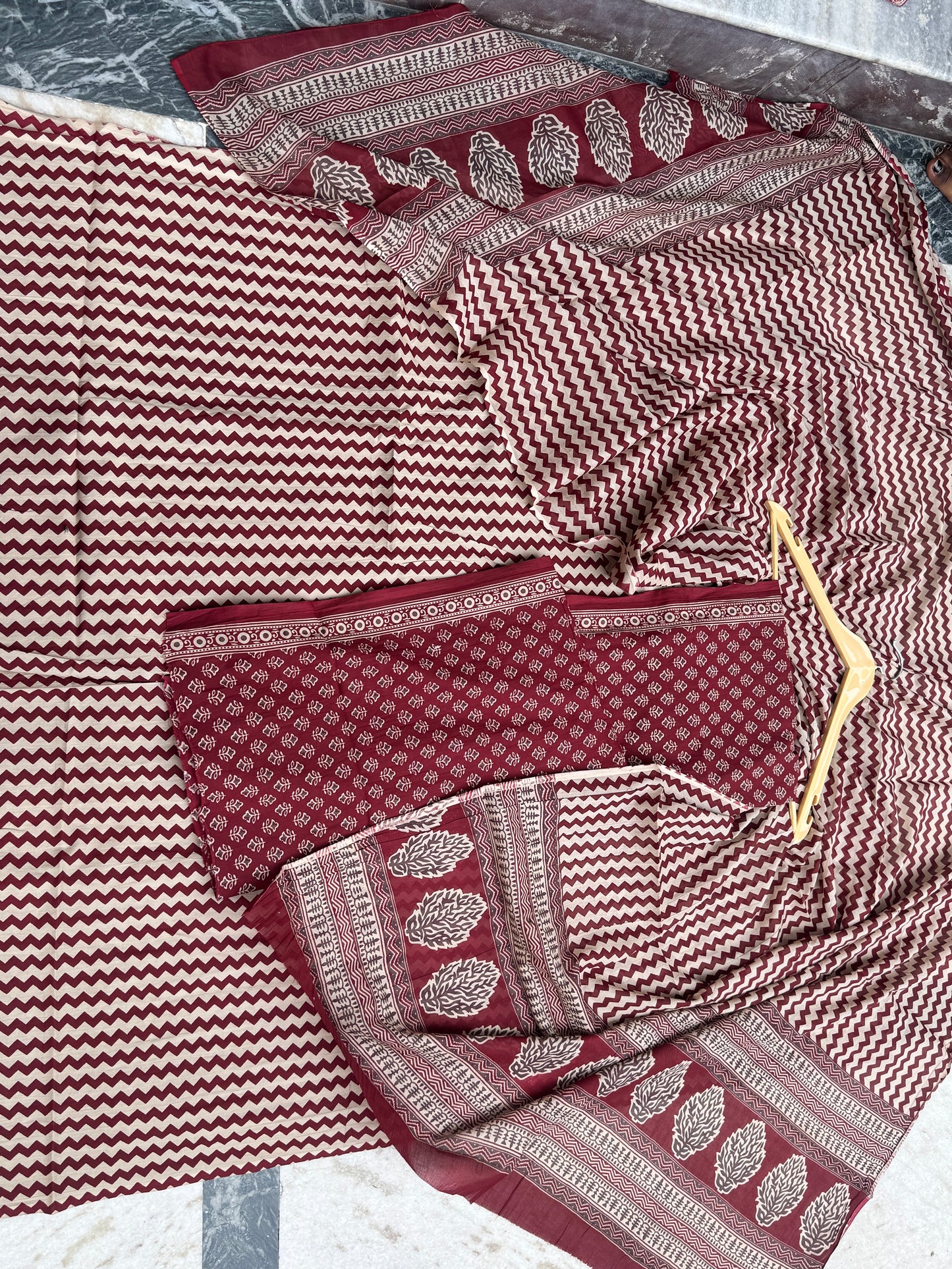 Maroon Strip Suit