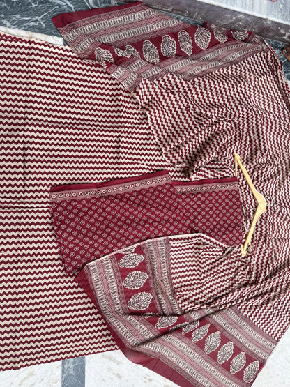 Maroon Strip Suit