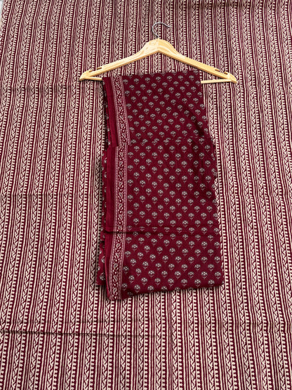 Maroon Ivory Suit