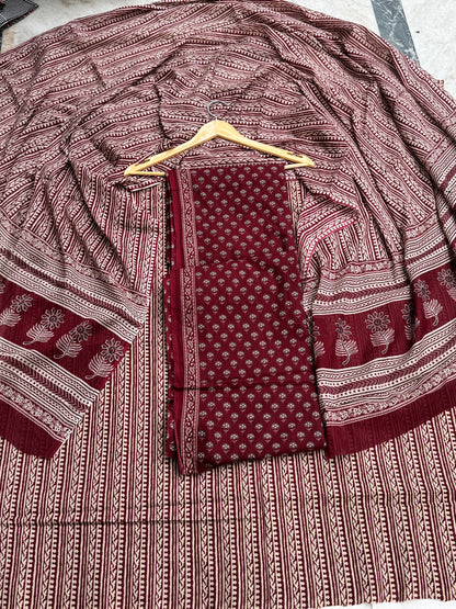 Maroon Ivory Suit