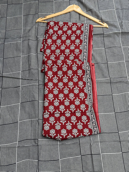 Maroon Floral Suit