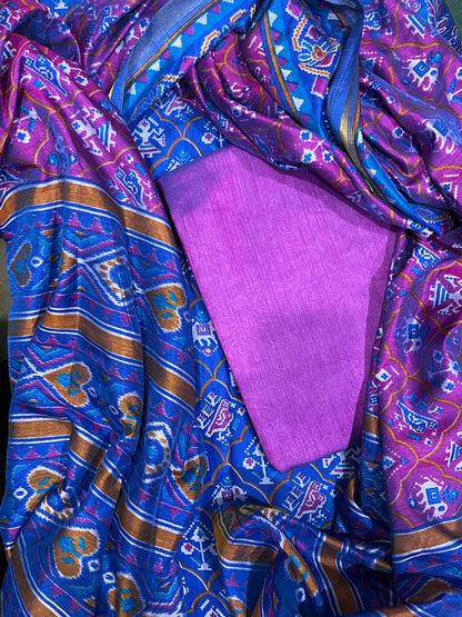 Patola Royal Blue Suits