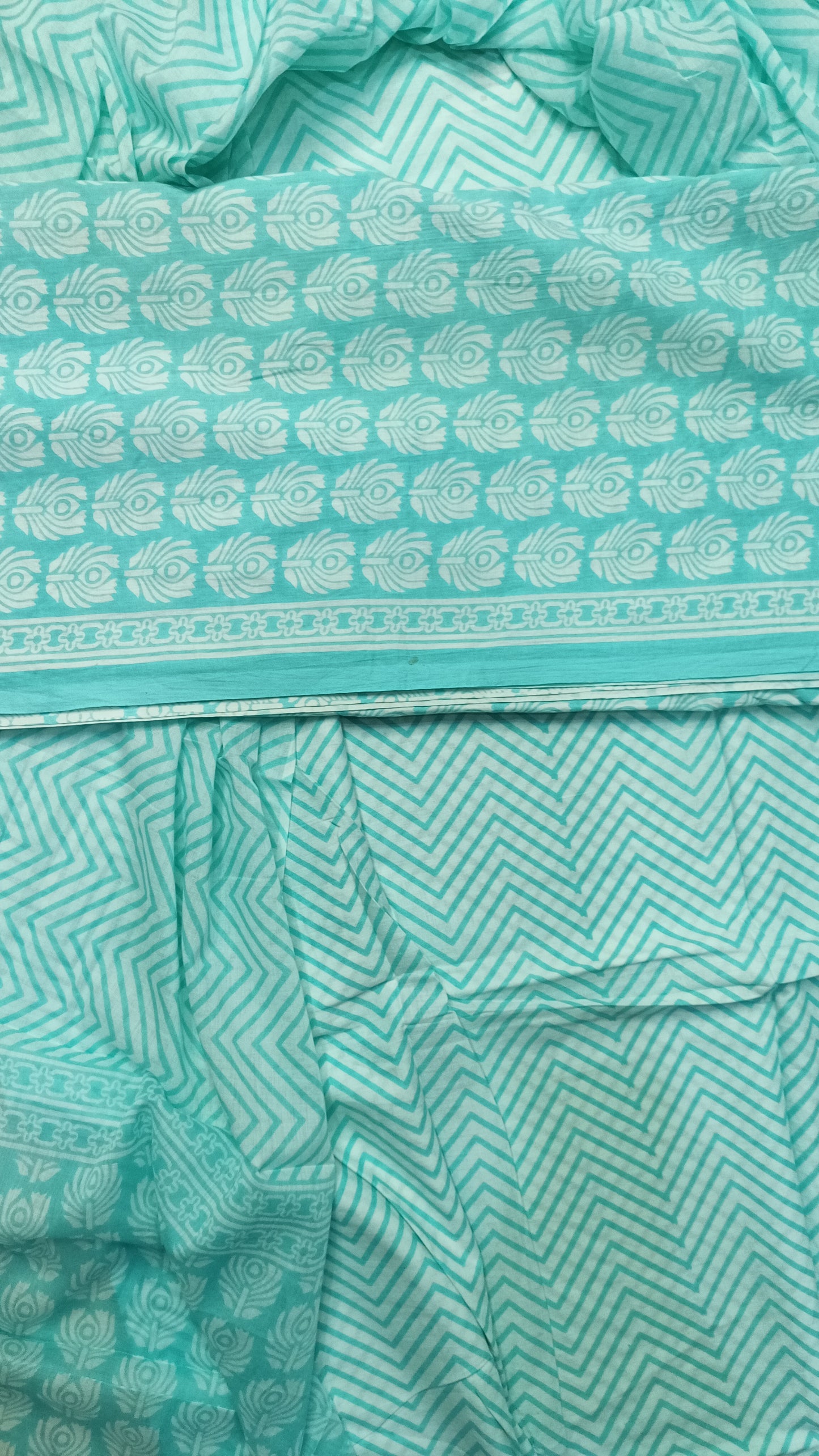 Sky Blue Printed Suit