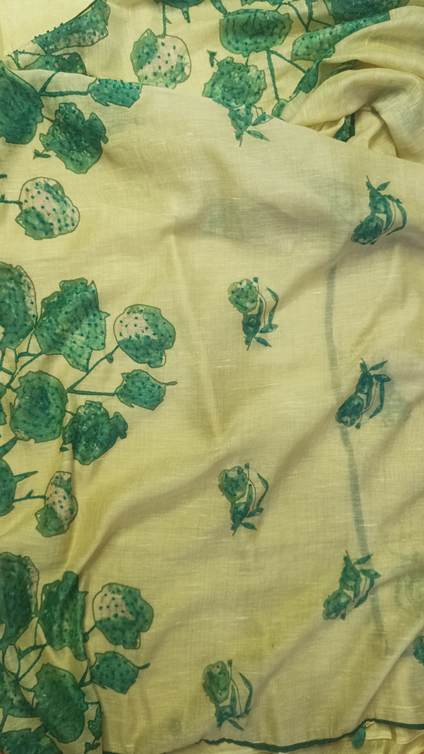 Beige Green Lilen Suit