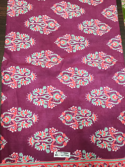 Purple Sanganeri Print