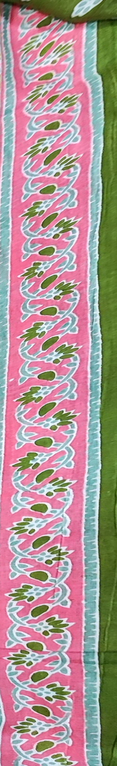 Green Sanganeri Print