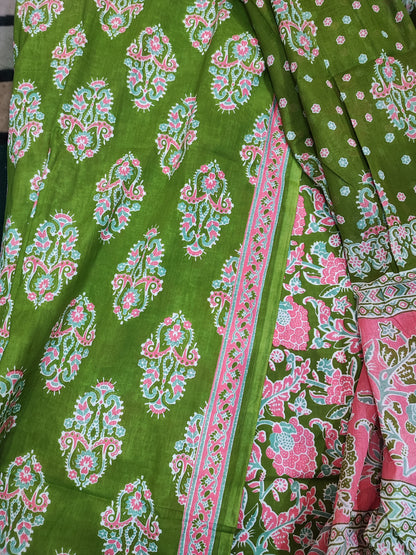Green Sanganeri Print