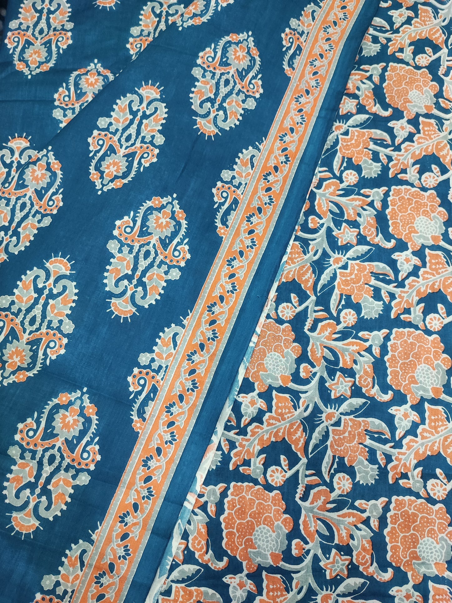 Blue Sanganeri Print