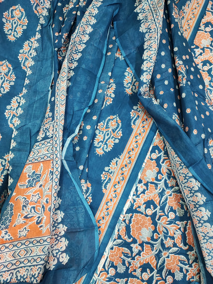Blue Sanganeri Print