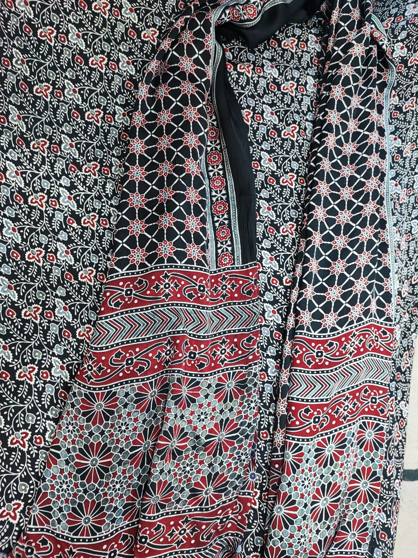 Black Ajrakh Print