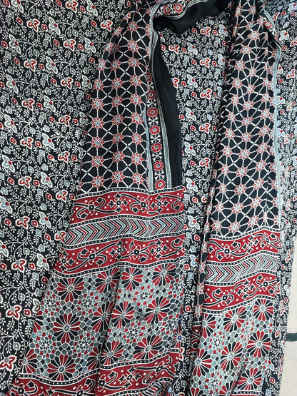 Black Ajrakh Print
