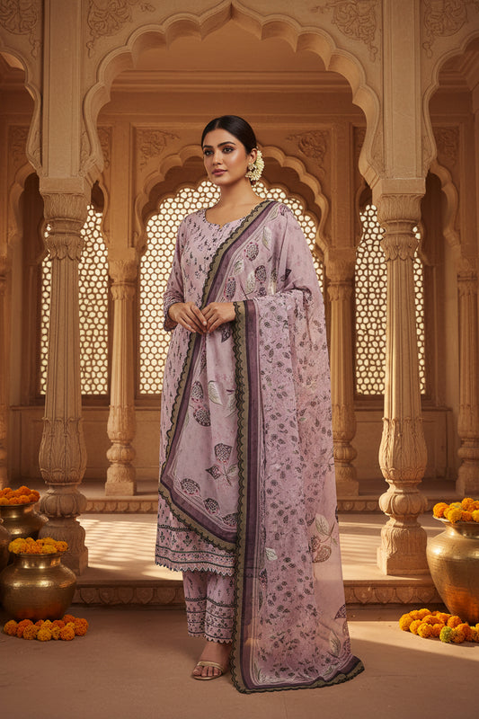 Lavender Leafy Print