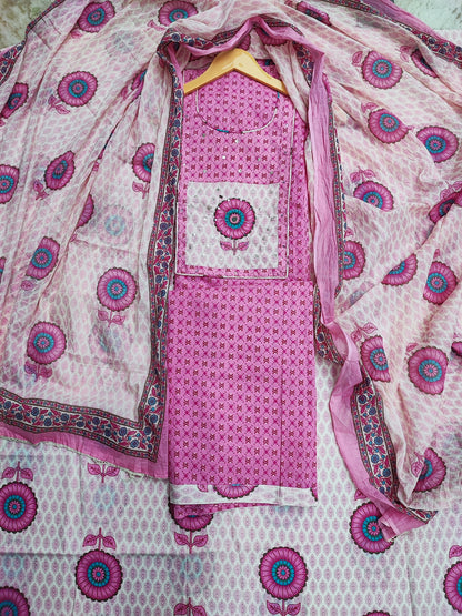 Pink Neck Work Suit