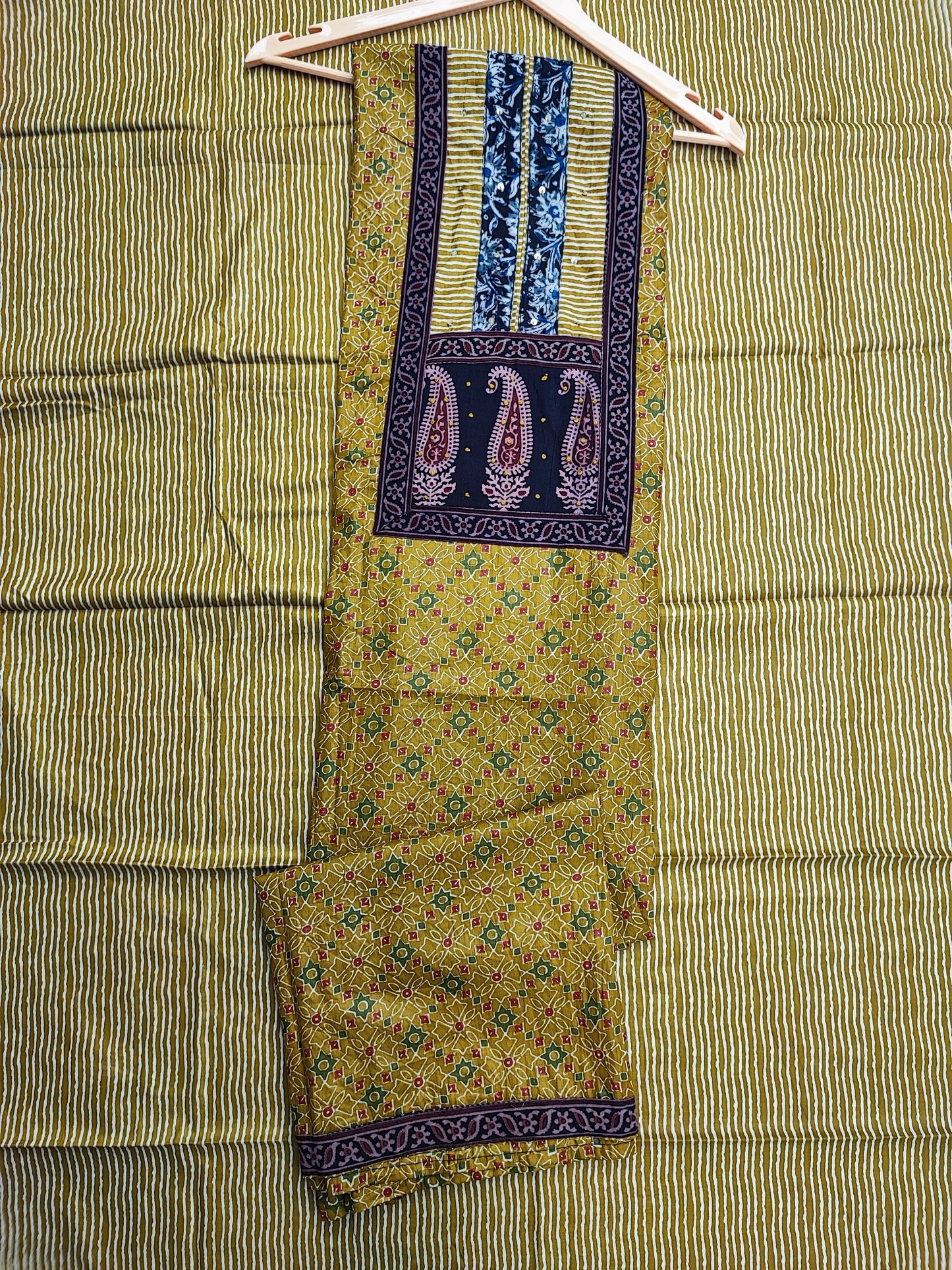 Mustard Printed Suits