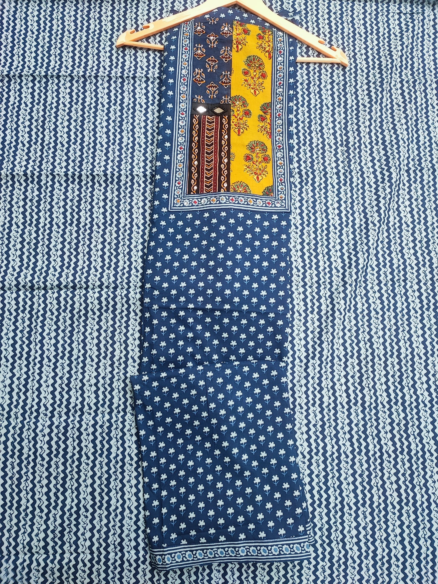 Indigo Printed Suit