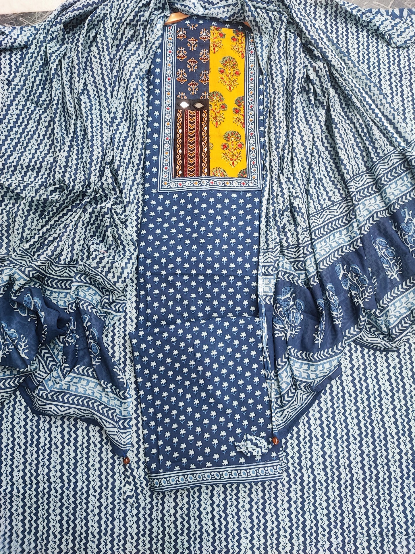 Indigo Printed Suit