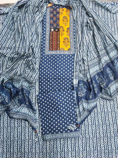 Indigo Printed Suit