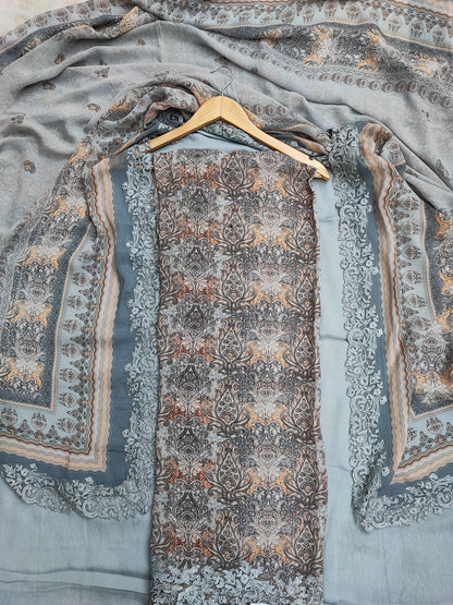 Grey Georgette Suit